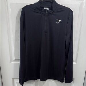 Black Gymshark Quarter-Zip Pullover
